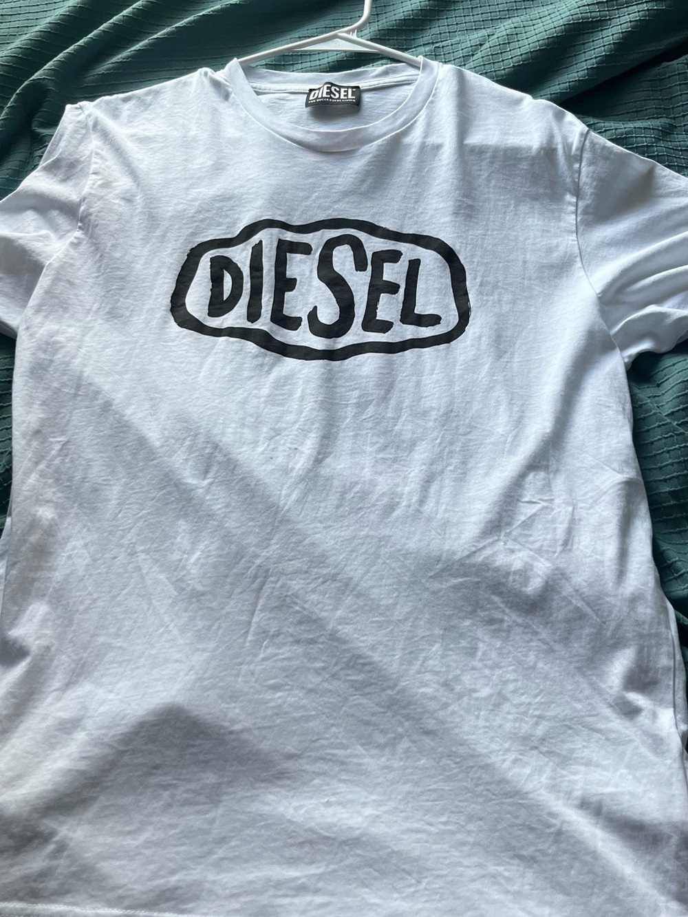 Diesel Boys White Logo T‑Shirt